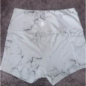 Buffbunny Collection White Marble Shorts